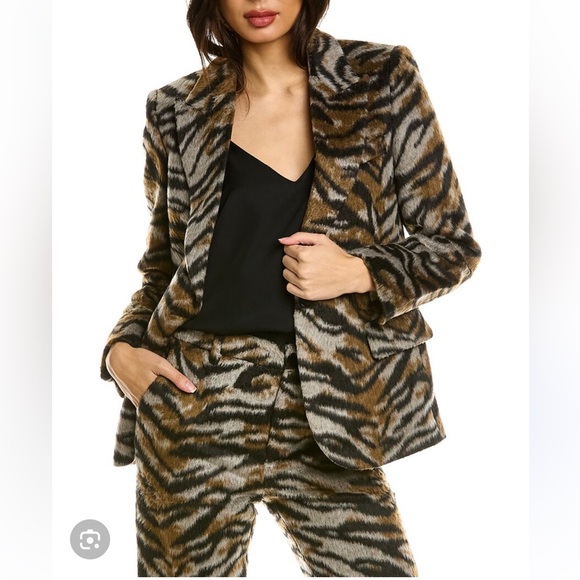 Zadig & Voltaire NWT Venu8s Soft Tiger Blend Jacket Blazer Size 36/S - Picture 1 of 13